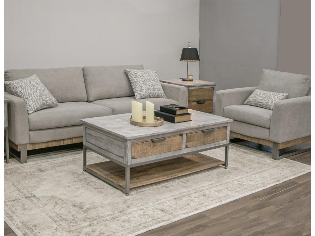 Metal & Wood Base, Sofa - image 1