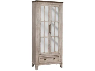 1 Drawer 2 Glass Doors Cabinet