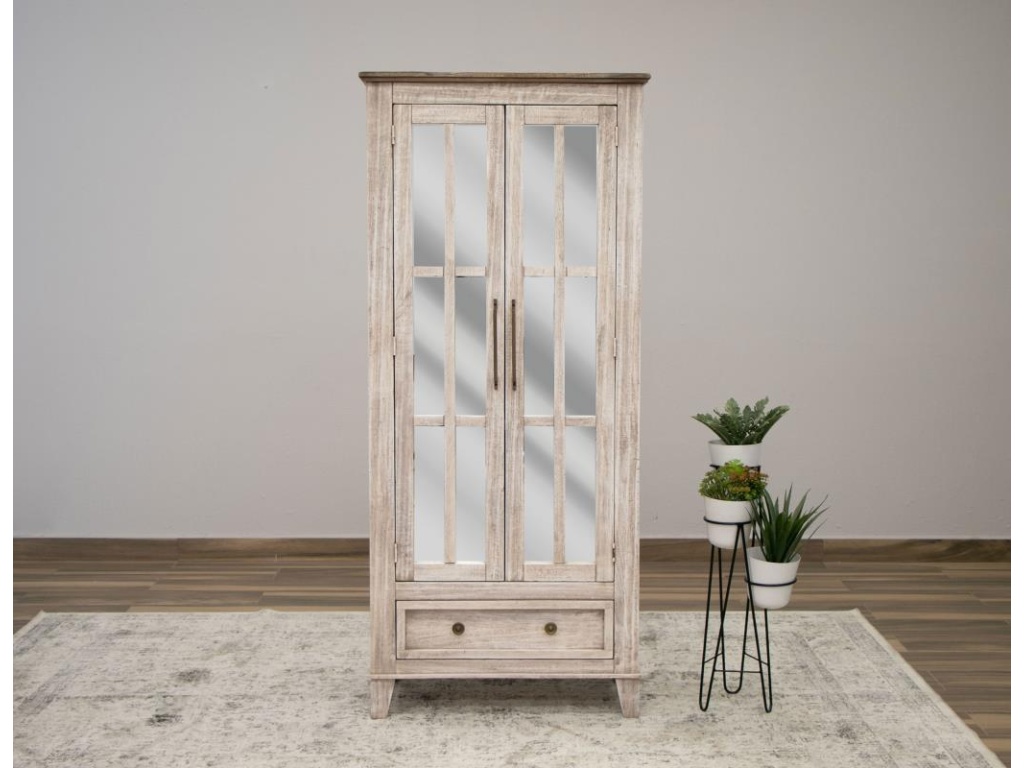 1 Drawer 2 Glass Doors Cabinet - image 1