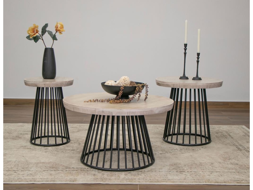 Metal Base End Table - image 1