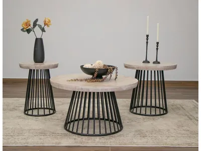 Metal Base End Table