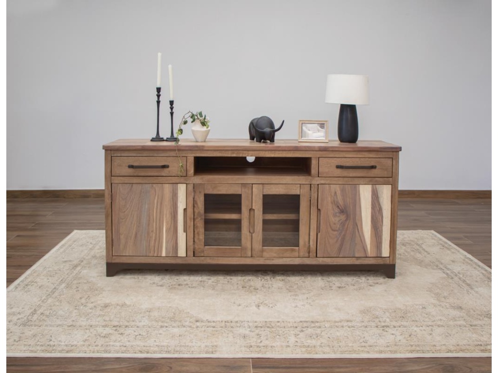 2 Drawer 2 Door 2 Glass Door 70" TV Stand - image 3