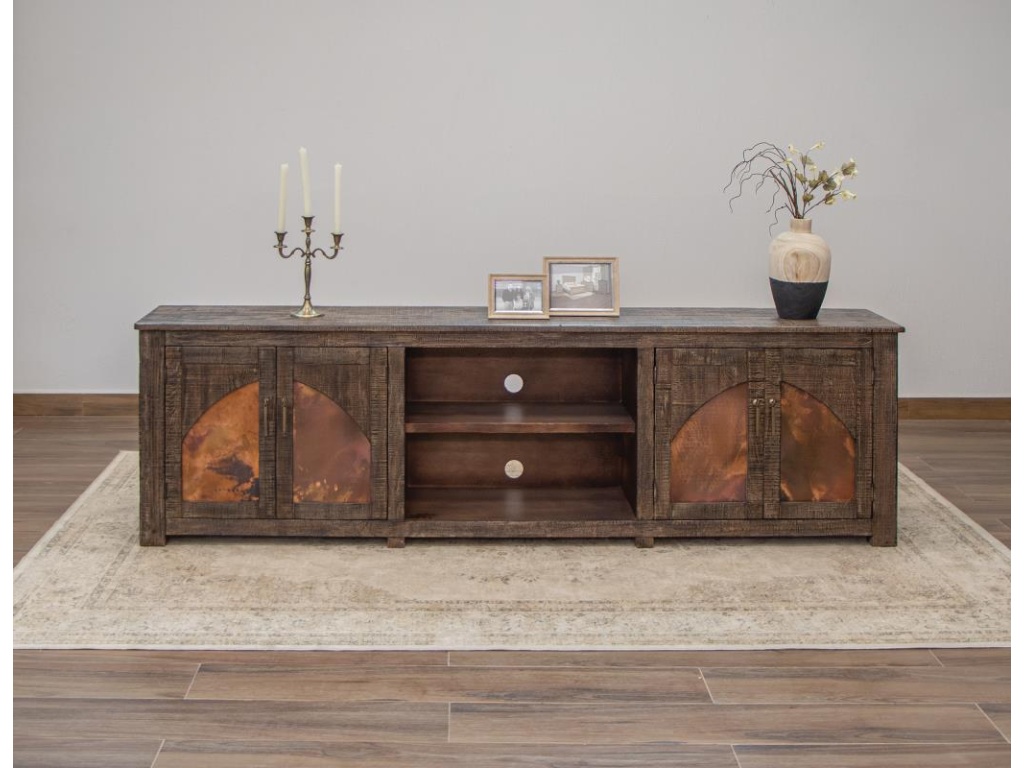 4 Copper-Paneled TV Stand - main image