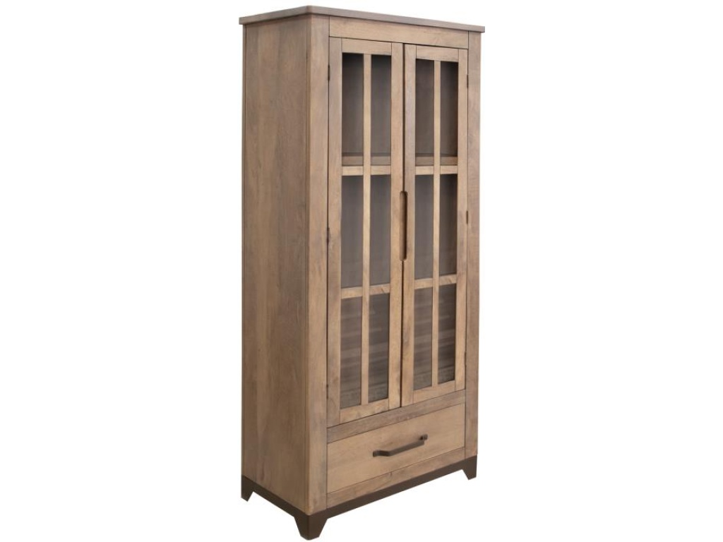 2 Glass Door 1 Drawer Cabinet - main image