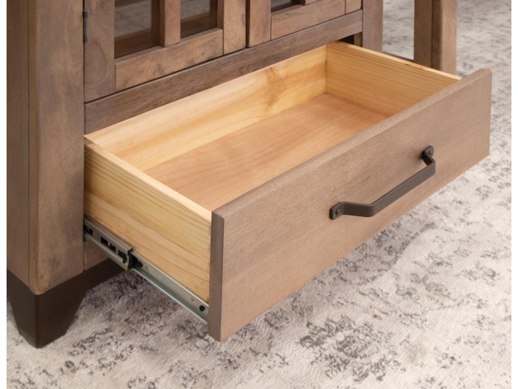 2 Glass Door 1 Drawer Cabinet - image 3
