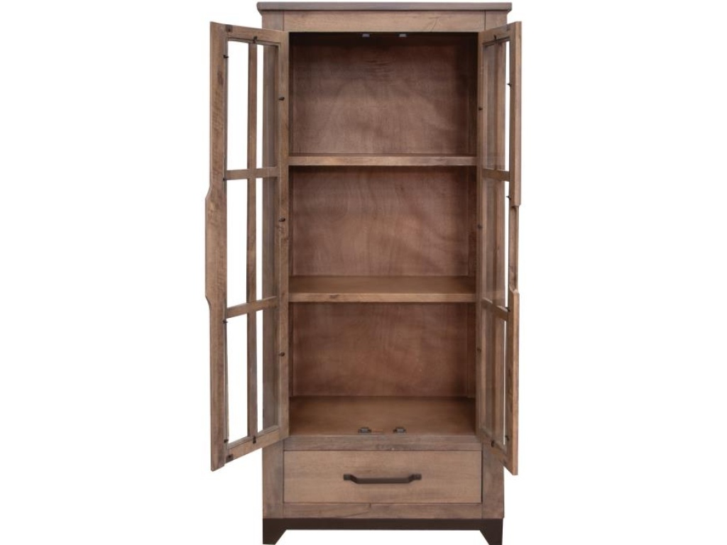 2 Glass Door 1 Drawer Cabinet - image 4