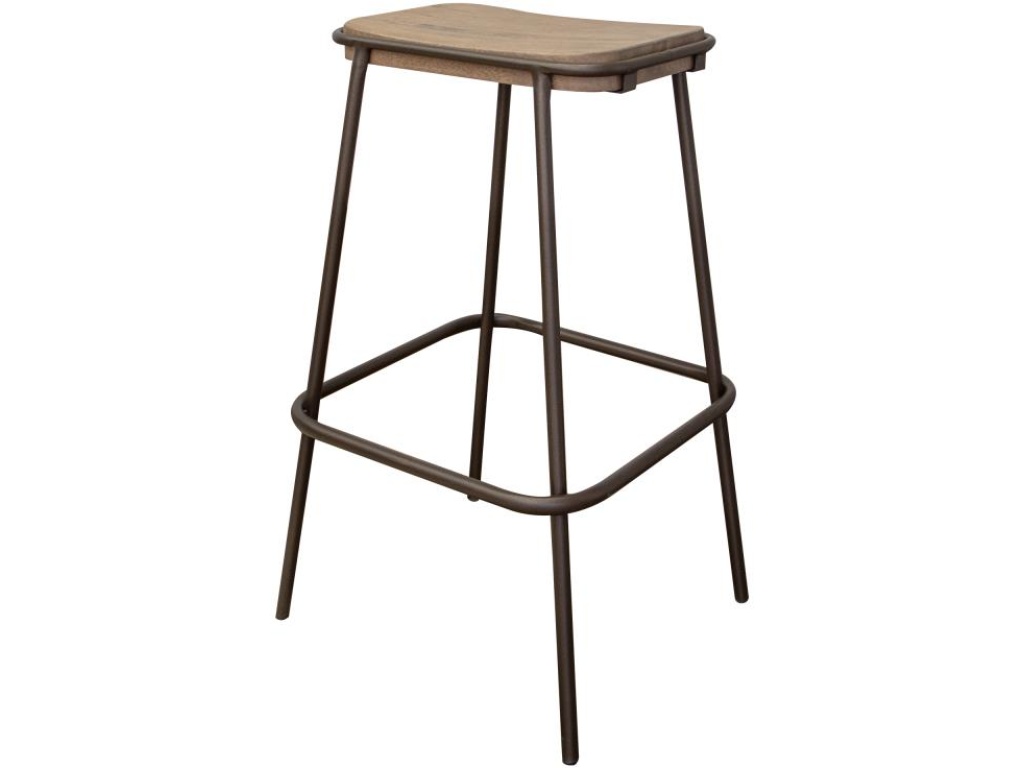 Metal Frame Wooden Seat 30" Stool - main image