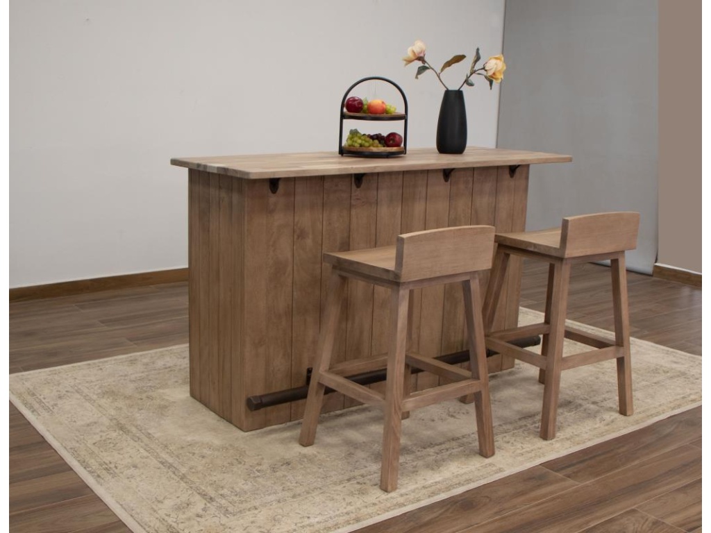24" Wooden Barstool - image 1