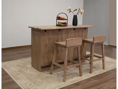 24" Wooden Barstool
