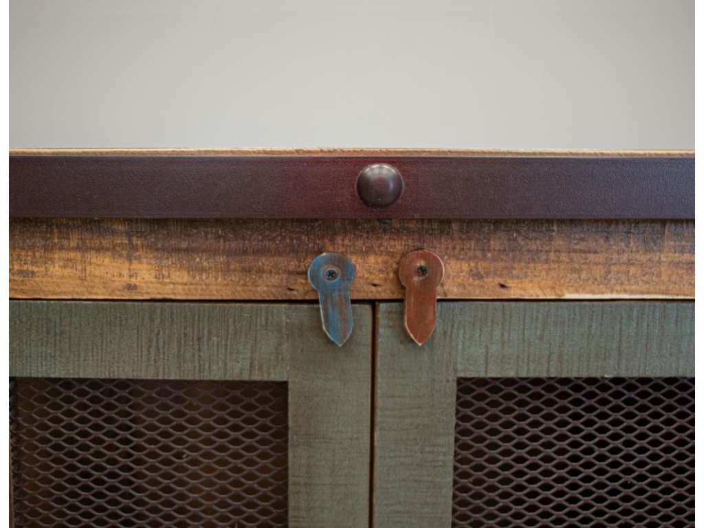 6 Iron Mesh Door 71" Console - image 3