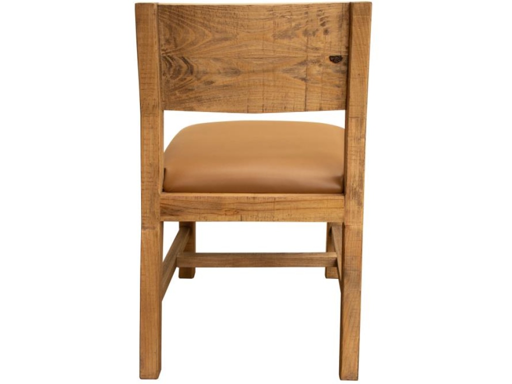 Upholstered Faux Leather Seat Chair - image 3