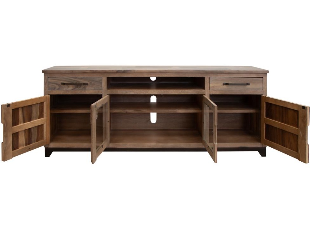 2 Drawer, 2 Door, 2 Glass Door 80" TV Stand - image 2