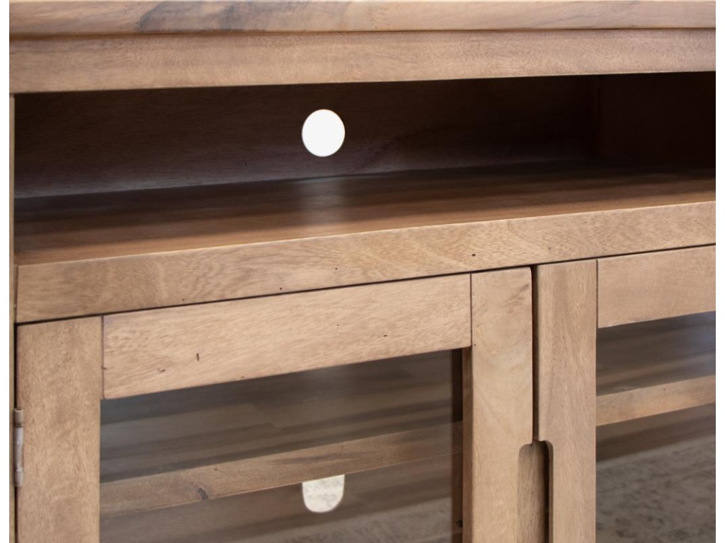 2 Drawer, 2 Door, 2 Glass Door 80" TV Stand - image 4