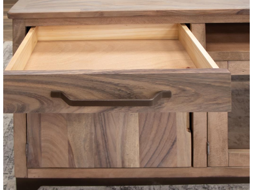 2 Drawer, 2 Door, 2 Glass Door 80" TV Stand - image 3