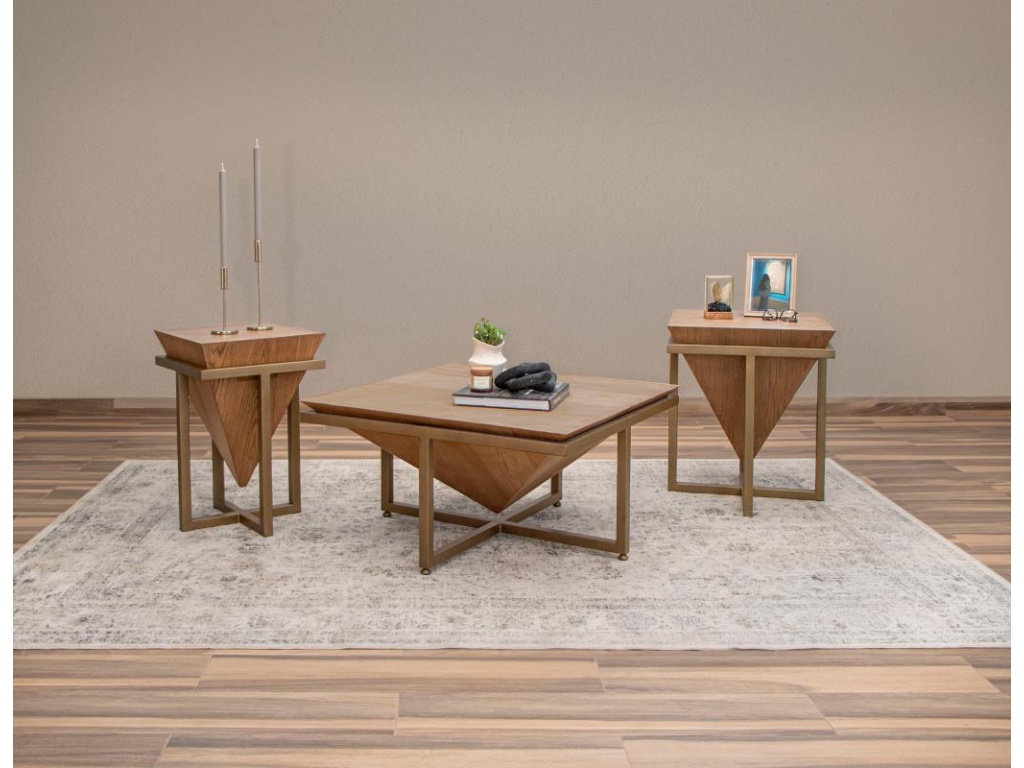 Metal Frame End Table - image 1