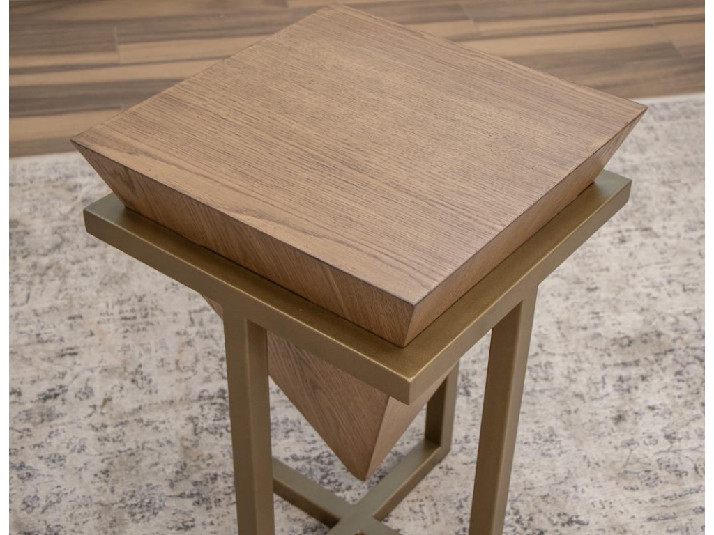 Metal Frame Chairside Table - image 3