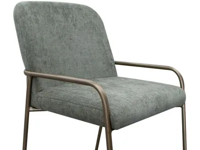 Wooden Frame & Metal Base, 24" Upholstered Barstool