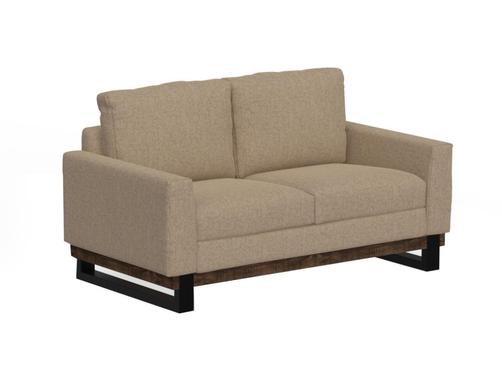 Metal & Wood Base, Loveseat - main image
