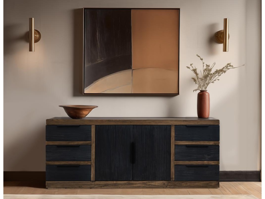 6 Drawer 2 Doors Console - image 2
