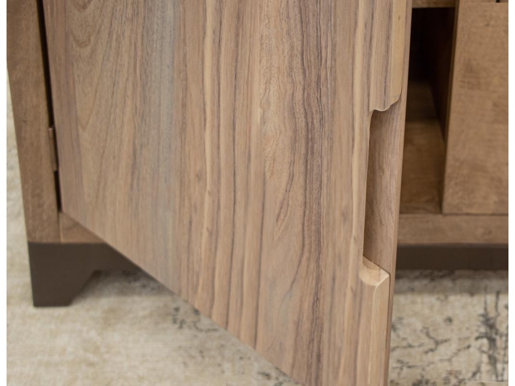 Natural Parota 93" Electric Fireplace - image 3