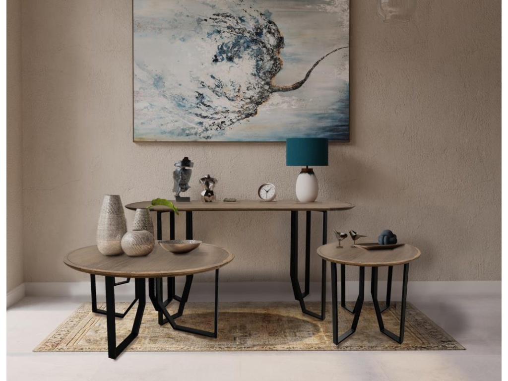 Metal Base Cocktail Table - image 1