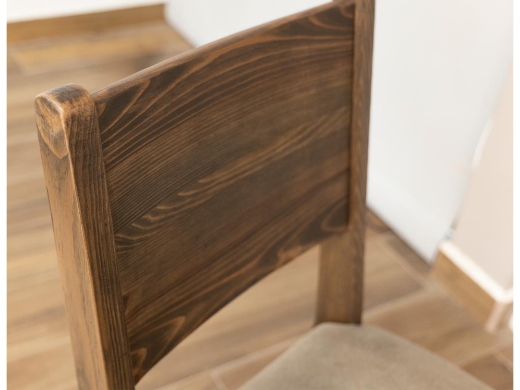 Upholstered Seat Wooden Chair - image 5