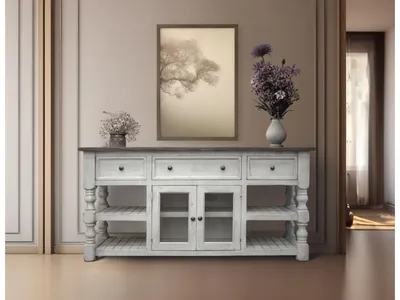 3 Drawer 2 Glass Doors 70" TV Stand - Alternative View