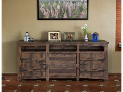 2 Doors 2 Drawer 3 Shelves 80" TV Stand