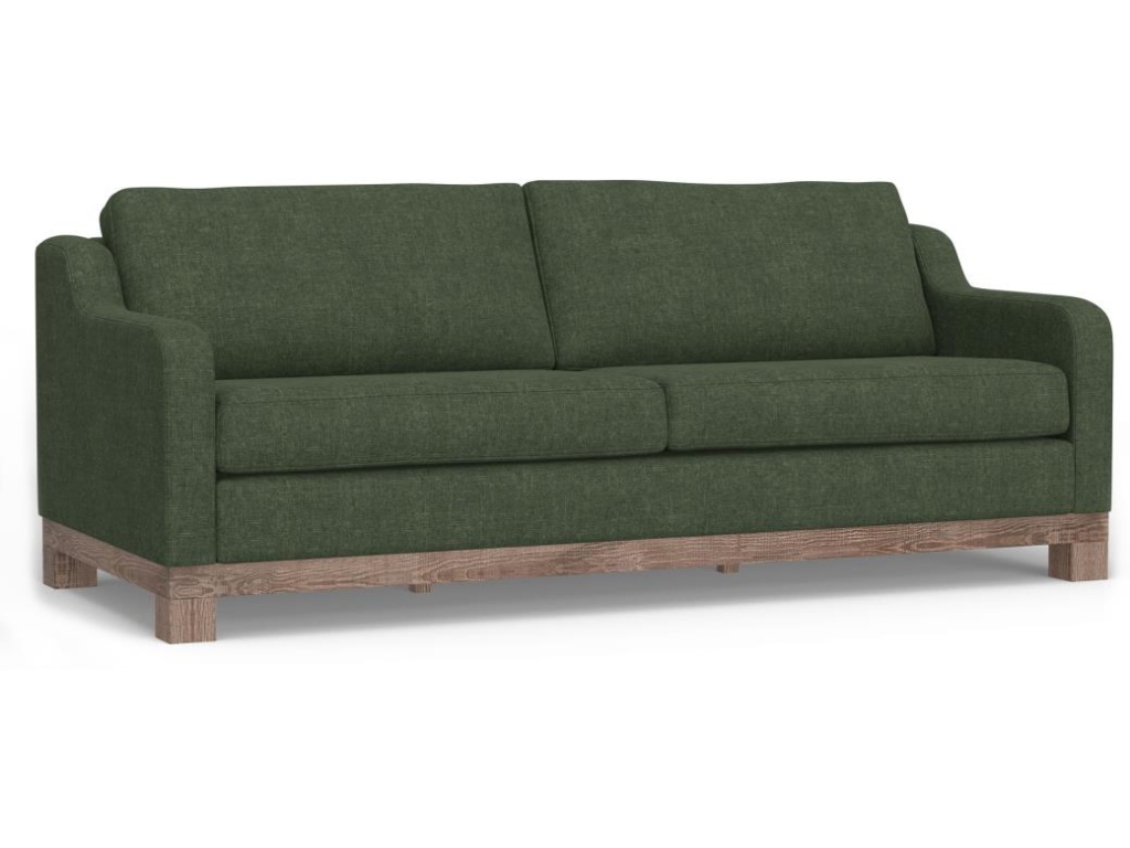 Wooden Frame & Base, Two-Cushion Sofa - main image