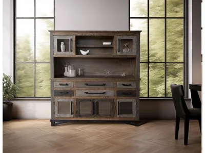 6 Drawer, 6 Doors Buffet & Hutch
