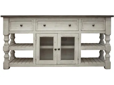 3 Drawer 2 Glass Doors 70" TV Stand