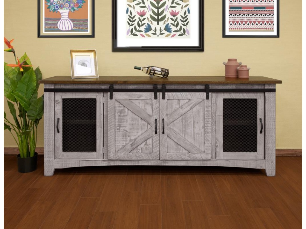 4 Door 80" TV Stand - image 1