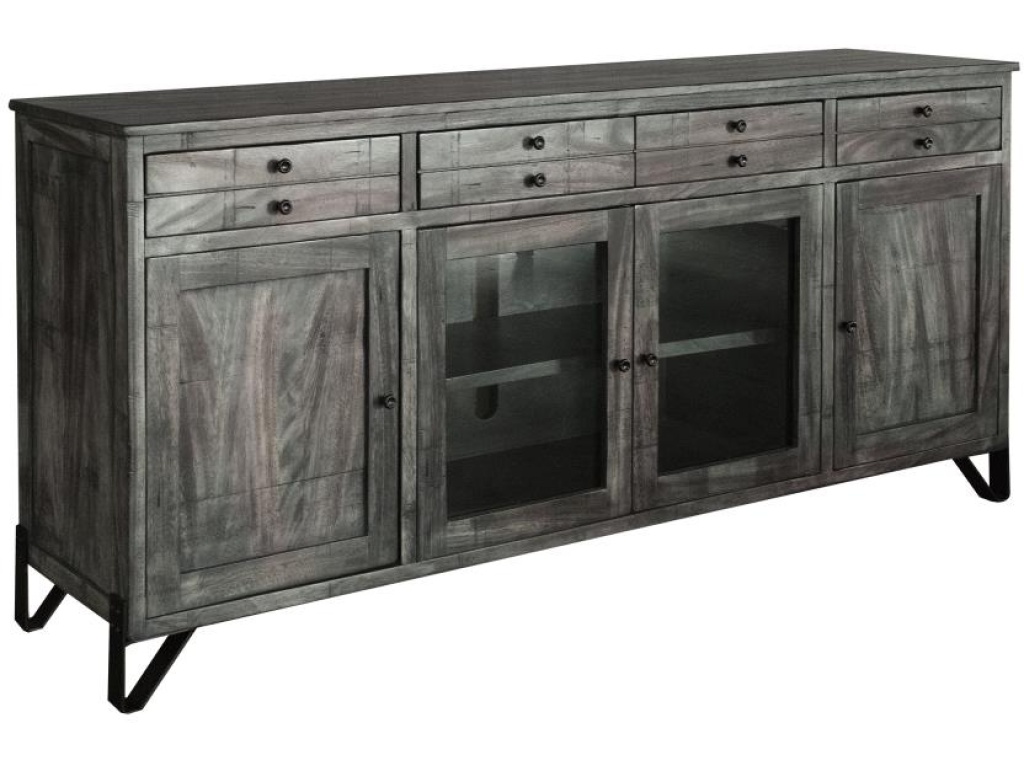 4 Drawer 2 Door 2 Glass Door 80" TV Stand - main image