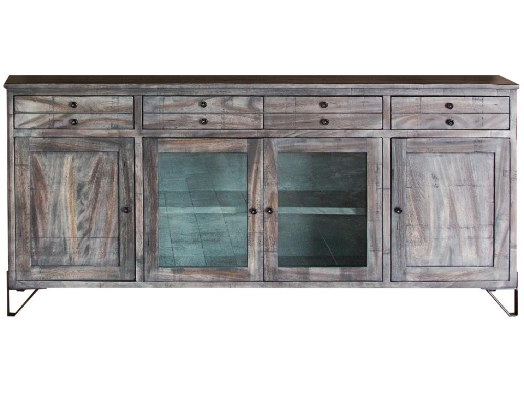 4 Drawer 2 Door 2 Glass Door 80" TV Stand - image 1