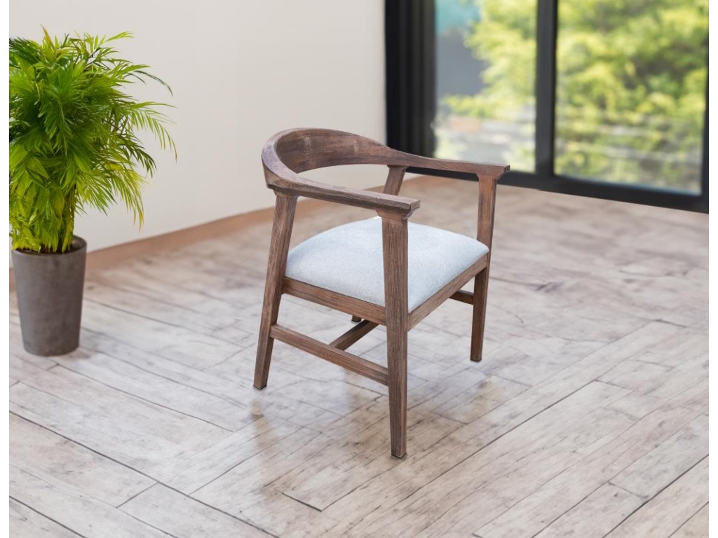 Upholstered Seat Wooden Chair - image 1