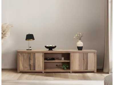 4 Door 93" TV Stand