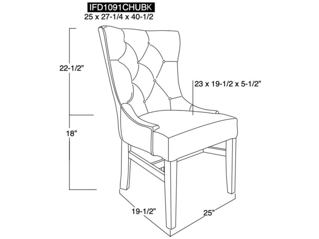 Tufted Backrest Upholstered Chair - image 6