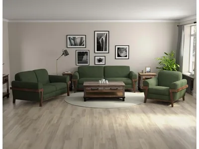 Wooden Frame & Base, Loveseat - Alternative View