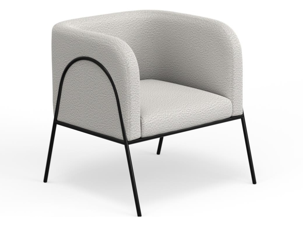 Wooden Frame & Metal Base, Armchair - main image
