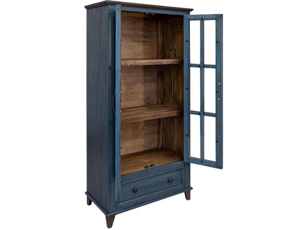 1 Drawer 2 Glass Doors Cabinet - image 1