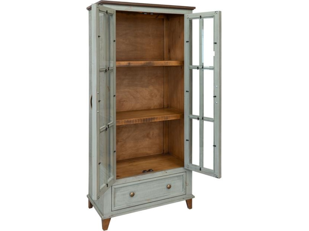 1 Drawer 2 Glass Doors Cabinet - image 2