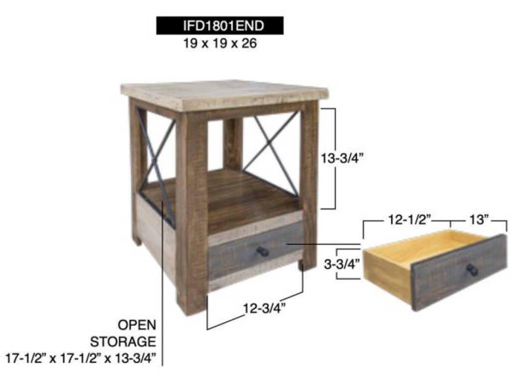 1 Drawer End Table - image 5