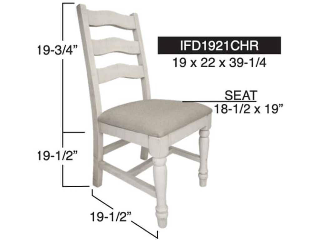 Upholstered Seat Wooden Chair - image 5