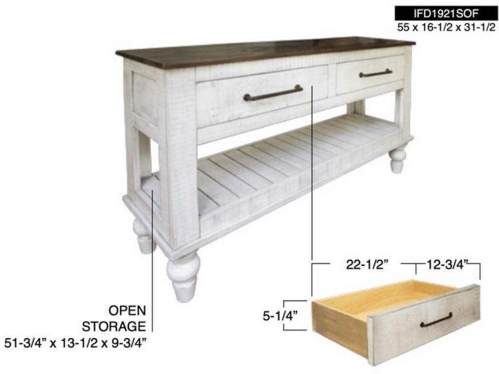 2 Drawer Sofa Table - image 5