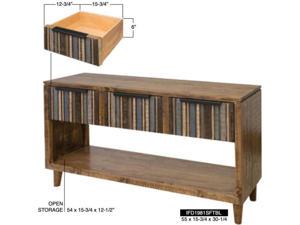 3 Drawer Sofa Table - image 4