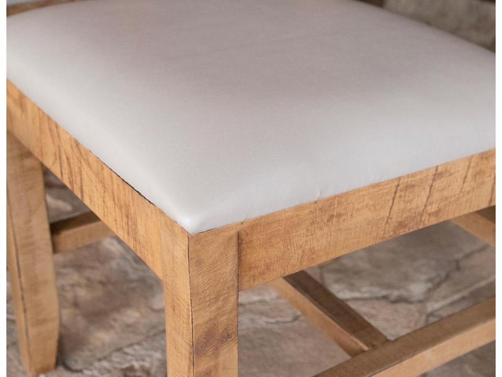 Upholstered Seat Wooden Chair - image 4