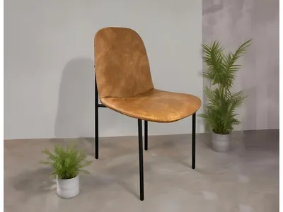 Upholstered Faux Leather Chair - Alternative View