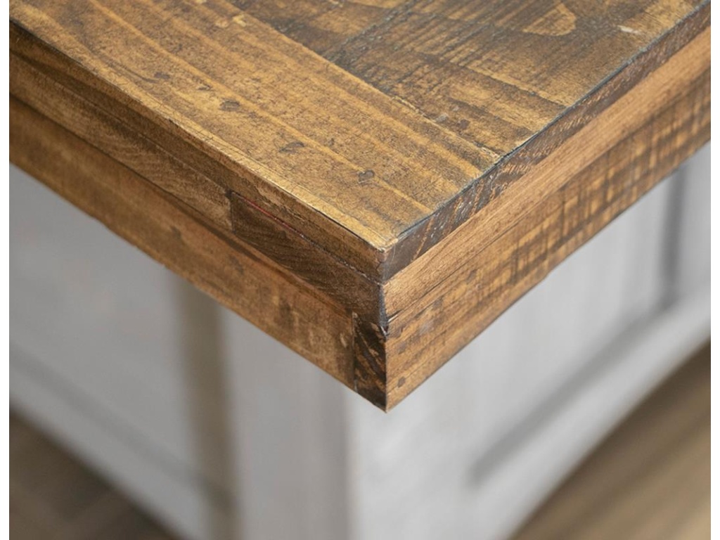 Pueblo Gray, 52" Square Counter Dining Table with Storage Pedestal Base - image 2