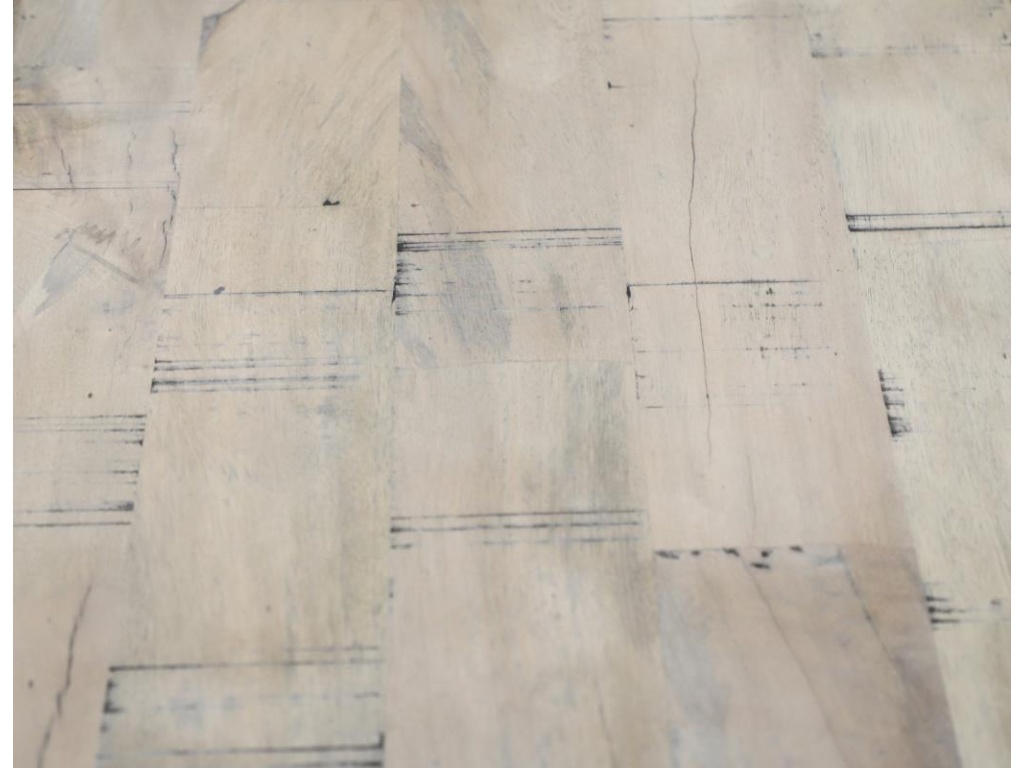 Iron Base Wooden Top C-Shaped Table - image 3