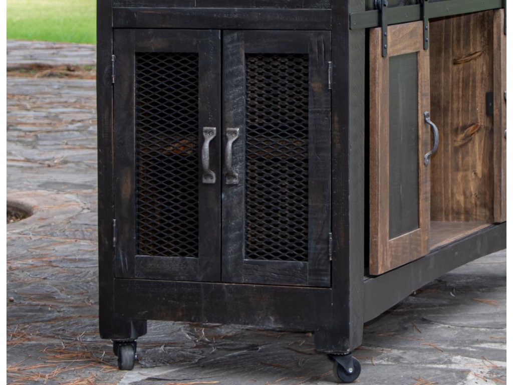 3 Drawer, 2 Sliding Doors, 4 Mesh Doors Kitchen Island - image 5